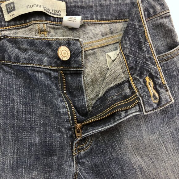 Gap Curvy Low Rise Stretch Jeans Size 4 Ankle Bootcut Medium Wash 5 Pockets - Picture 6 of 15